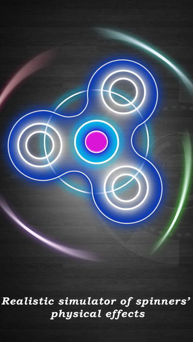 Neon Fidget Spinner Simulator screenshot 4