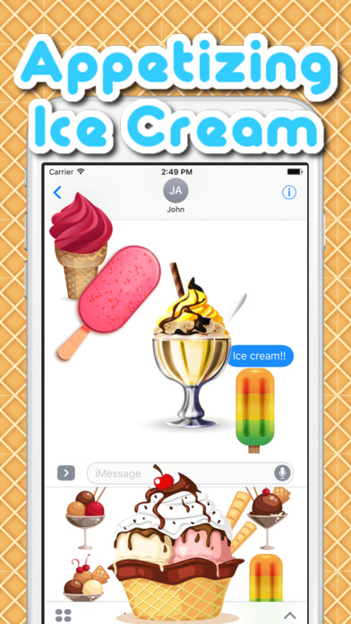 Appetizing Ice Cream Premium Sticker screenshot 3