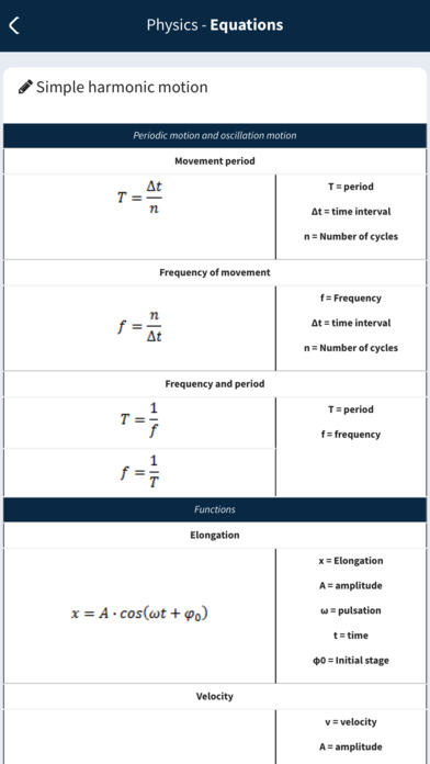 Physics - Equations screenshot 4