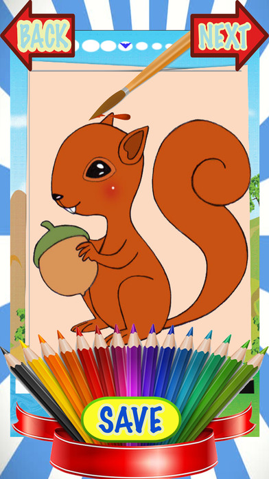 A Little Squirrel Animals Zoo Coloring Books screenshot 4
