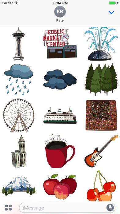 Seattle Stickers for iMessage screenshot 2