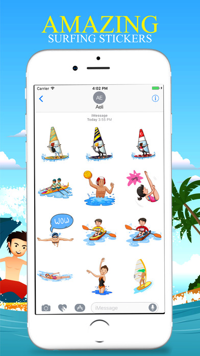 Beach Surfing Stickers Pack screenshot 2