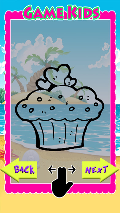 Sweet Book Coloring Pages Paint Cup Cake screenshot 2