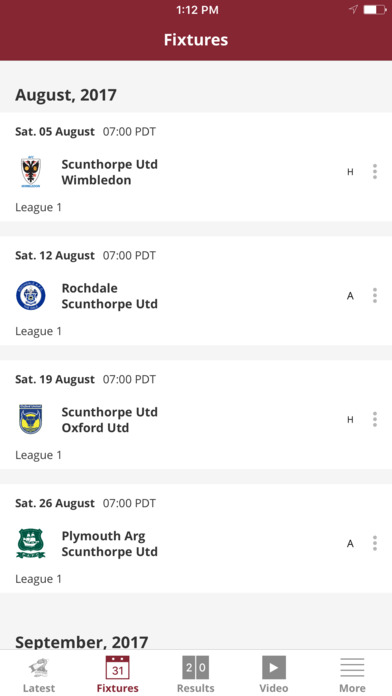 Scunthorpe United Official App screenshot 2