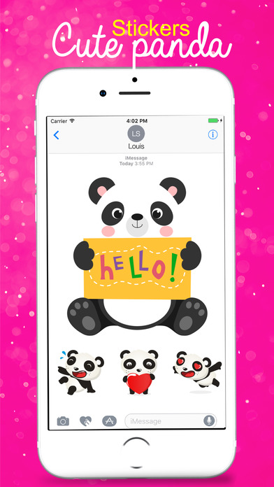 Cute Panda Stickers Pack! screenshot 2