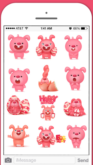 The Lovely Pink Bunny Stickers screenshot 4