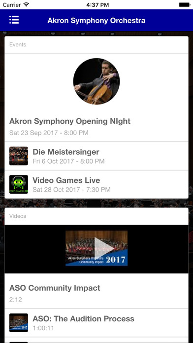 Akron Symphony Orchestra screenshot 2