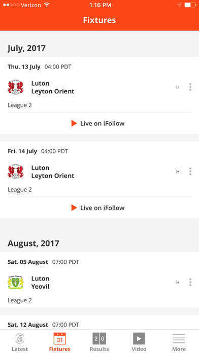 Luton Town Official App screenshot 2