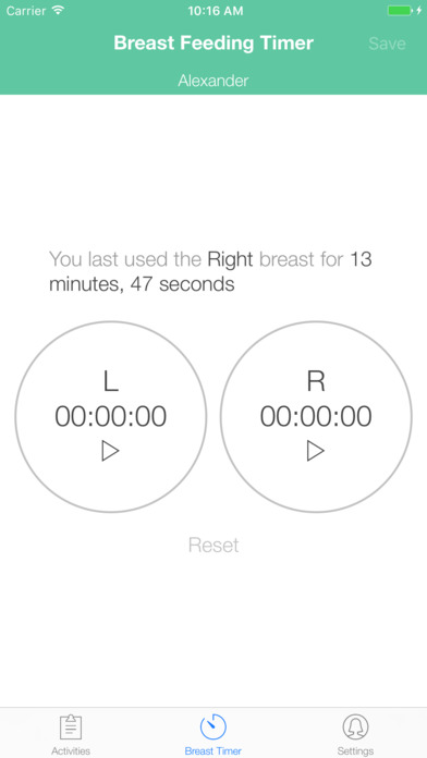 BoobieTime Breast Feeding App screenshot 2