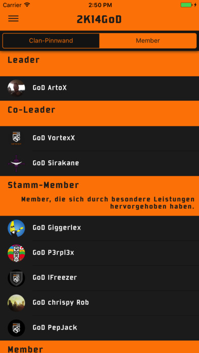 2K14GoD Clan App screenshot 2