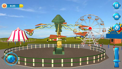 Theme Park Fun Swings Ride In Amusement Park screenshot 3