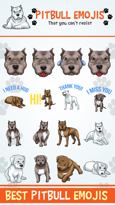 PitbullMoji - Pit Bull Emojis screenshot 2