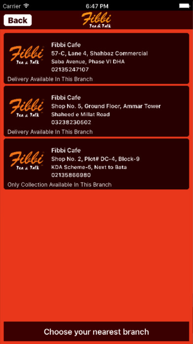 Fibbi Cafe screenshot 2