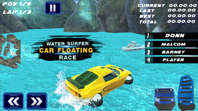 Water Surfer Car Floating Race screenshot 2