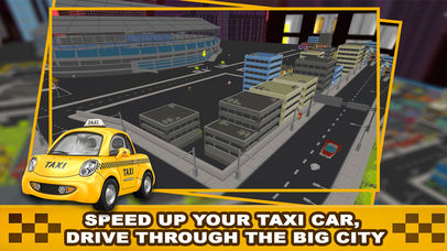 Blocky Loop Taxi Driver 3D Pro screenshot 3