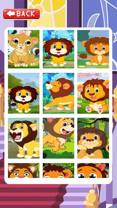 Animal Puzzle Lion Cartoon Games Jigsaw screenshot 2