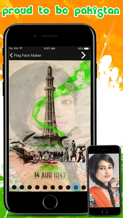 Pakistani Flag Face Maker screenshot 2