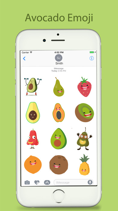 Avacado Emoji Stickers screenshot 2
