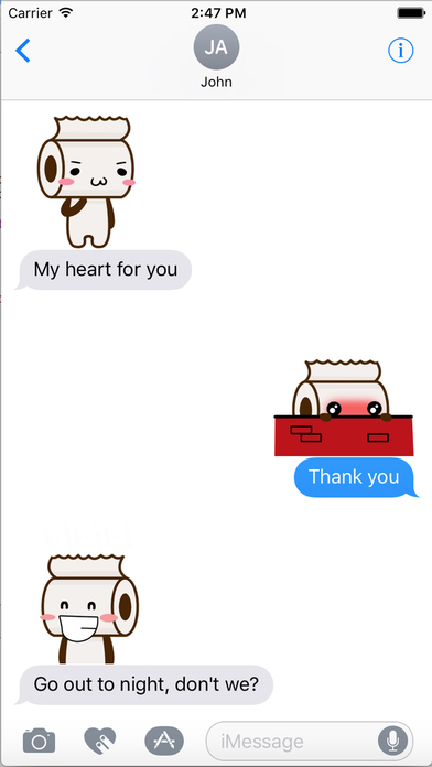 Cutie Roll GIFs - Toilet Roll Emoticons Emoji screenshot 4