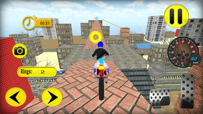 City Rooftop Bike Stunts 3D screenshot 2
