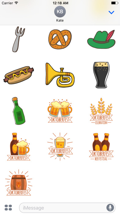 Oktoberfest Beer Festival Stickers for iMessage screenshot 3