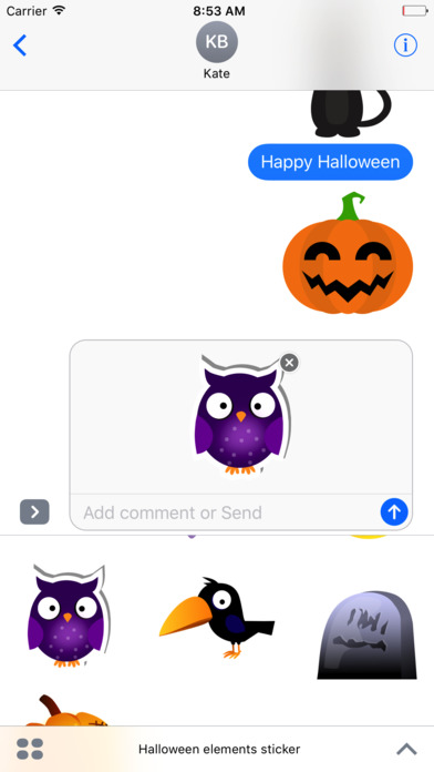 Halloween elements sticker screenshot 3
