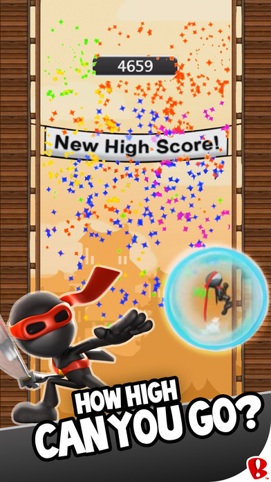 Screenshots of NinJump for iPhone