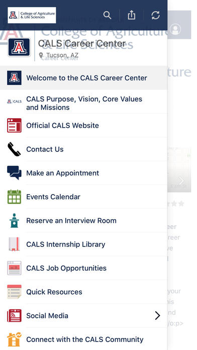 UA CALS Career Center screenshot 3