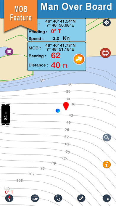 Washington Lakes gps offline nautical chart screenshot 3