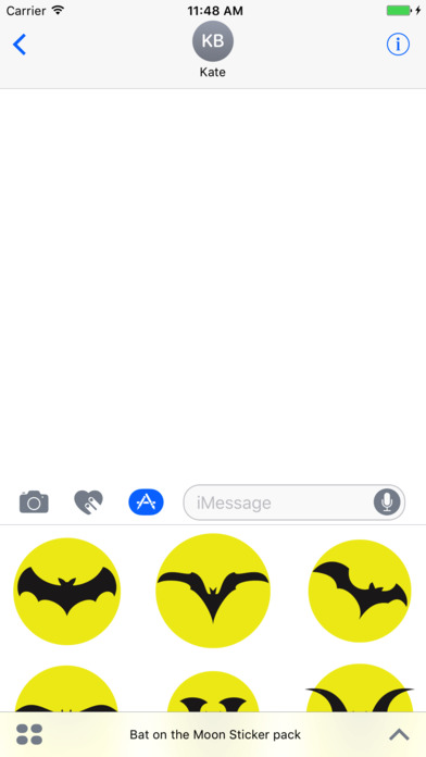 Bat on the Moon stickers emoji screenshot 2