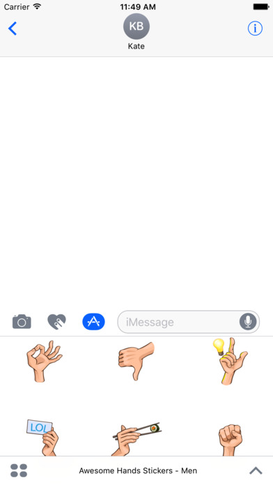 Awesome Hands Stickers - Men screenshot 4