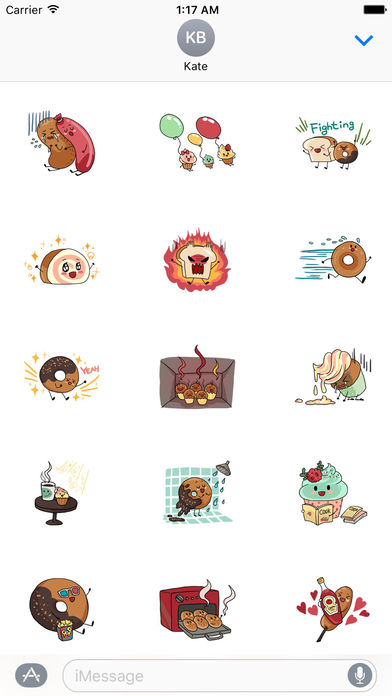 Sweet and Cute Food Sticker screenshot 2