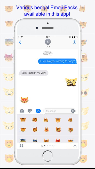 BengalMoji - Bengal Cat Emojis Keyboard screenshot 2