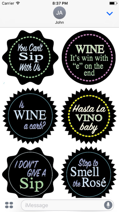 Wine Lover Sticker Pack screenshot 2