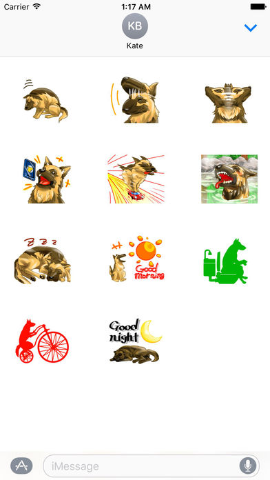 Blondi The Smart German Shepherd Dog Sticker screenshot 3