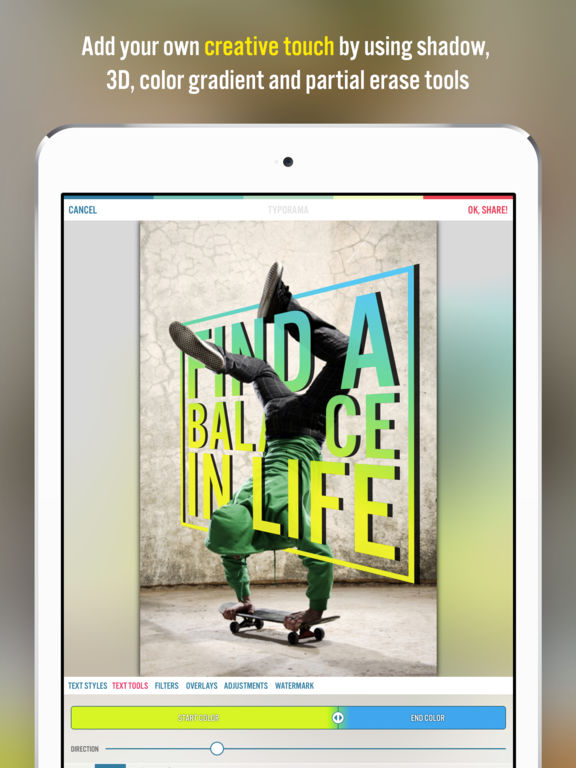 Screenshots of Typorama - Text on Photo Editor, Typography Maker for iPad