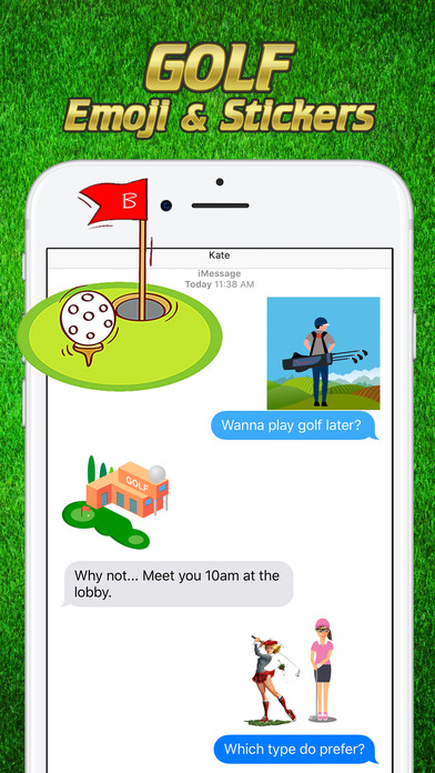Golf Emoji & Stickers screenshot 2