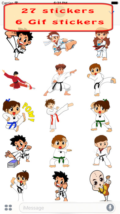 Fun And Cute Martial Arts Emoji Stickers Pack screenshot 2