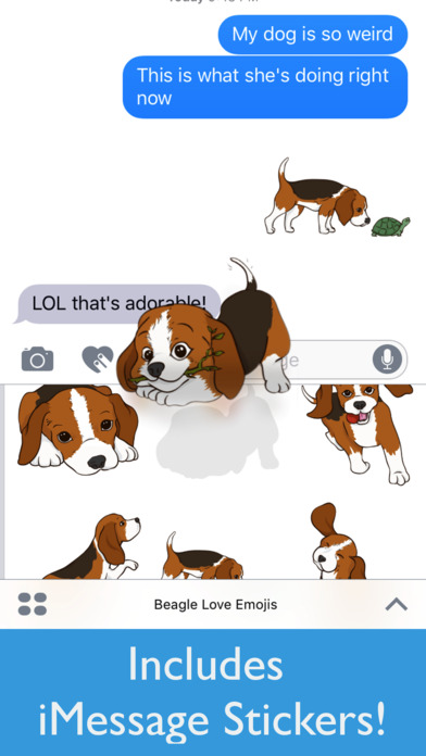 Beagle Love Emojis screenshot 3