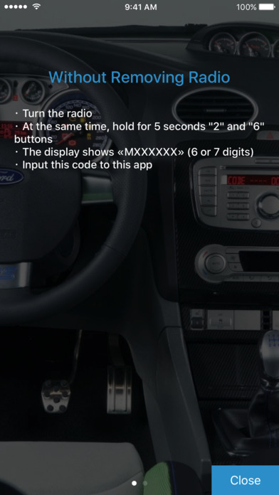 Radio Code for Ford M screenshot 3