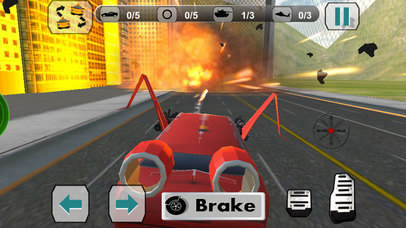 Flying Futuristic Ultimate stunt shooting car screenshot 4