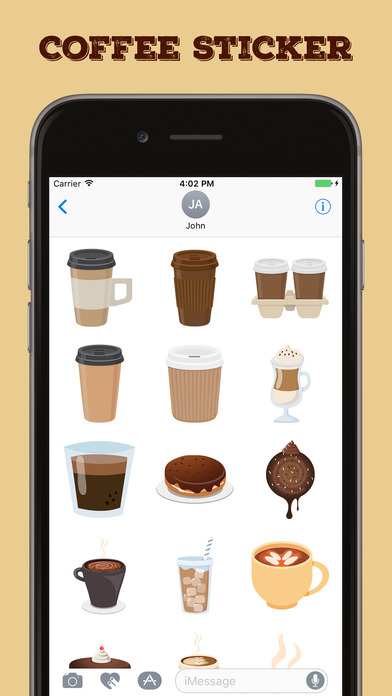 Coffee-Hot Coffee Stickers screenshot 4