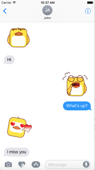 Ducky Ducky - Duck Emoji GIF screenshot 4