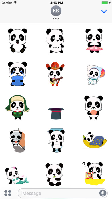 Panda Lovely Animated Stickers screenshot 2