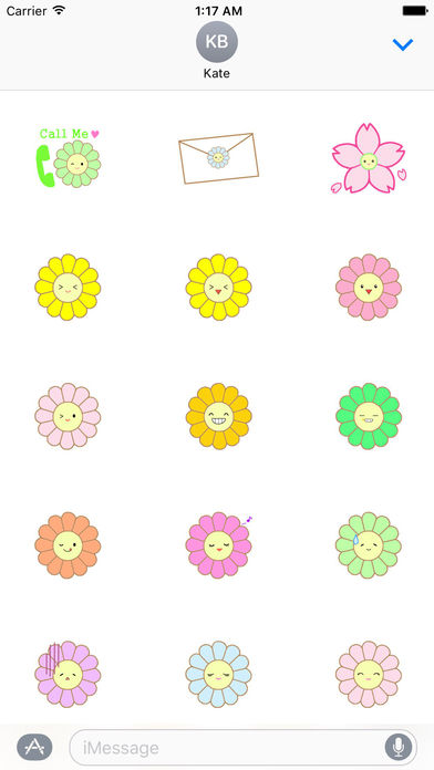 Cute Flower Emoji Sticker screenshot 2