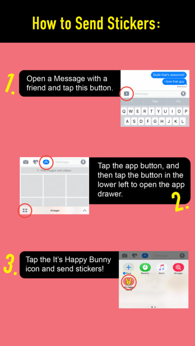 It's Happy Bunny Animated Stickers screenshot 3