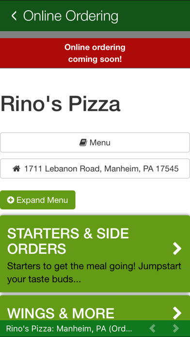 Rino's Pizza - PA screenshot 4