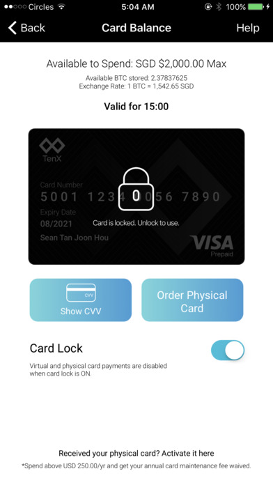 TenX - Buy Bitcoin & Card screenshot 2