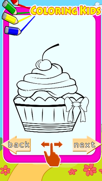 Sweet Short Drawing Games Cupcake Coloring screenshot 2