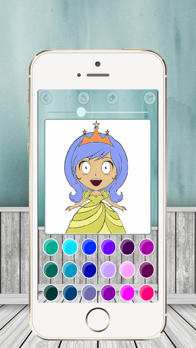Paint and coloring princesses screenshot 2